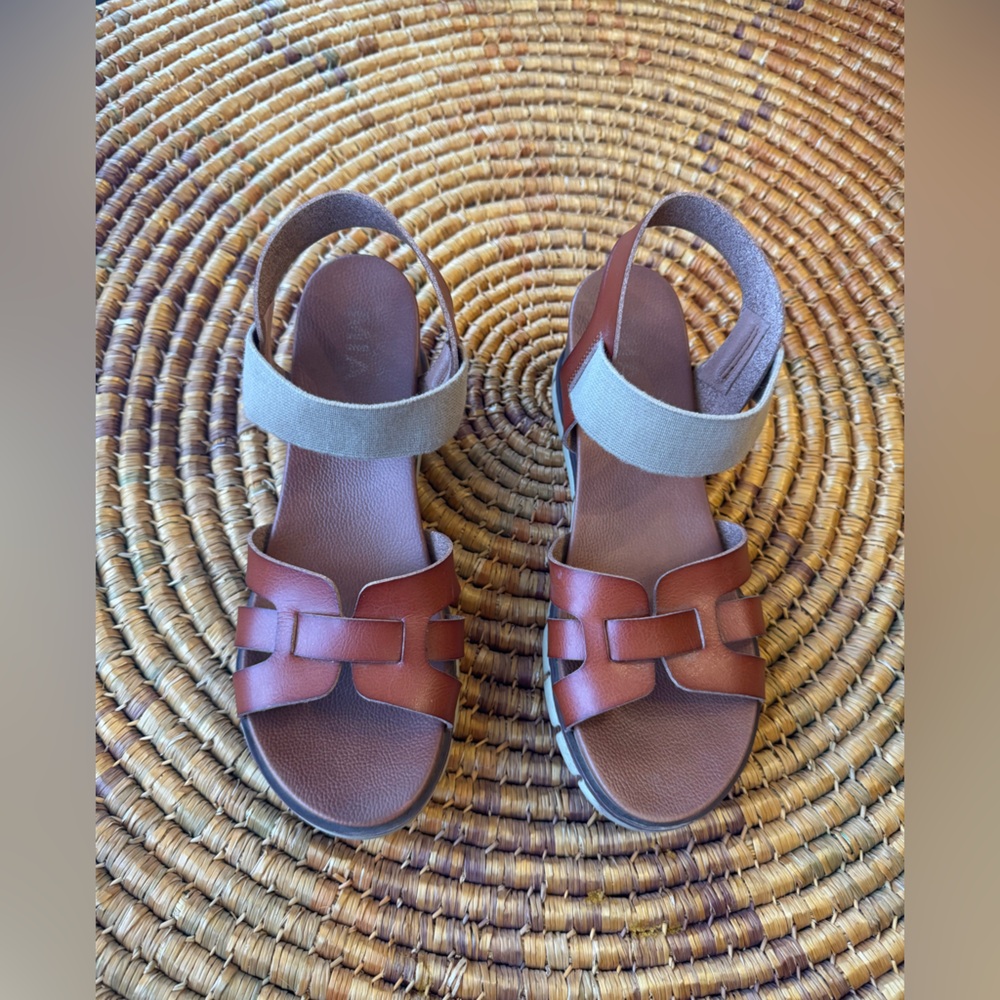 MIA 9 Chic Brown and Tan Sandals